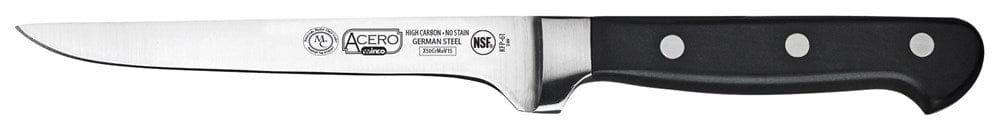 Winco Smallwares Each Winco KFP-61 Acero 6 Inch Boning Knife Triple Riveted Full Tang Forged Blade | Denson CFE