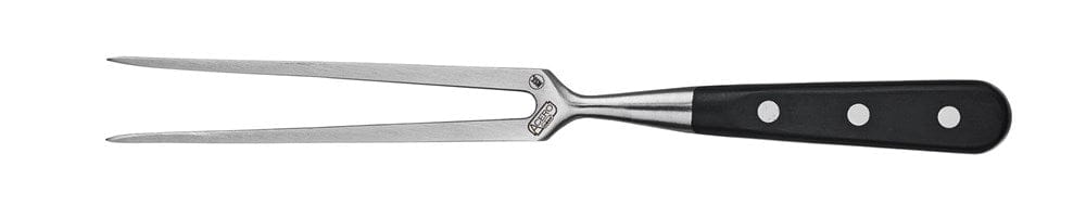 Winco Smallwares Each Winco KFP-71 Acero Straight Carving Fork 6 Inch Full Tang Forged Blade Black POM Handle | Denson CFE
