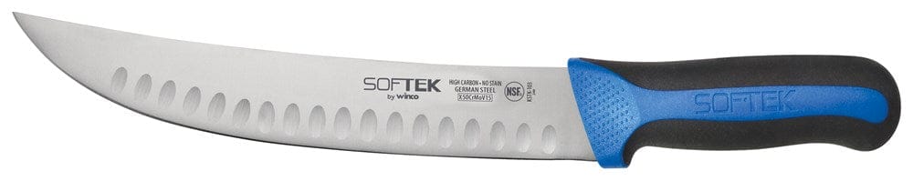 Winco Smallwares Each Winco KSTK-103 SofTek 10 Inch Hollow Ground Cimeter Knife Soft Grip Handle | Denson CFE