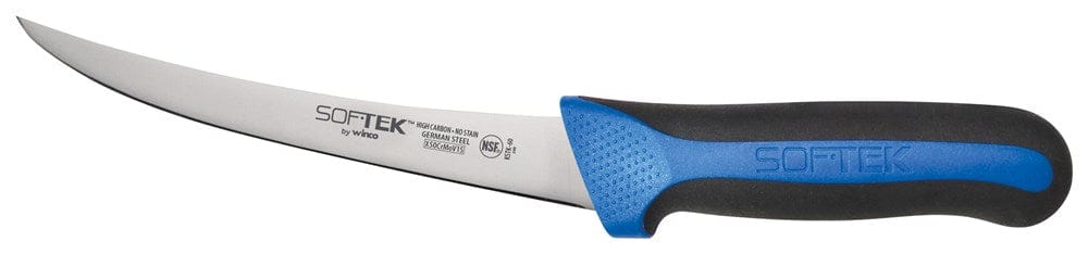 Winco Smallwares Each Winco KSTK-60 SofTek 6 Inch Curved Boning Knife with Soft Grip Handle | Denson CFE