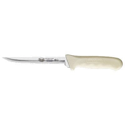 Winco Smallwares Each Winco KWP-63 Six Inch Steel Utility Knife with White Polypropylene Handle | Denson CFE
