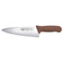 Winco Smallwares Each Winco KWP-80N Stal 8 Inch Chef Knife Brown Polypropylene Handle | Denson CFE