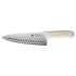 Winco Smallwares Each Winco KWP-81 Stal 8 Inch Hollow Ground Chef's Knife Stain-Free High Carbon Stainless Steel White Handle | Denson CFE