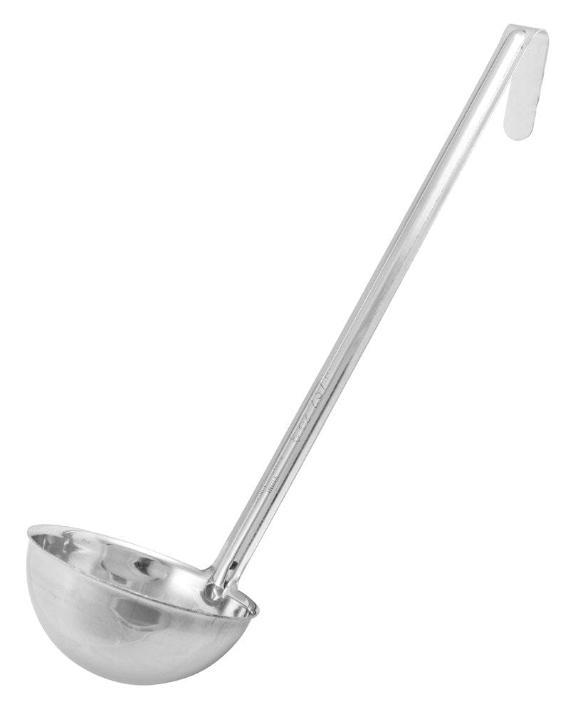 Winco Smallwares Each Winco LDI-10 Stainless Steel 10 Ounce One-Piece Ladle | Denson CFE