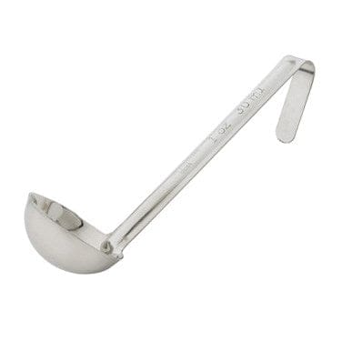 Winco Smallwares Each Winco LDI-10SH Stainless Steel One Ounce Ladle with Six Inch Handle | Denson CFE