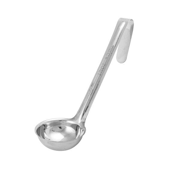 Winco Smallwares Each Winco LDI-15SH Stainless Steel One Piece Ladle with 6 Inch Handle 1.5 Ounce | Denson CFE