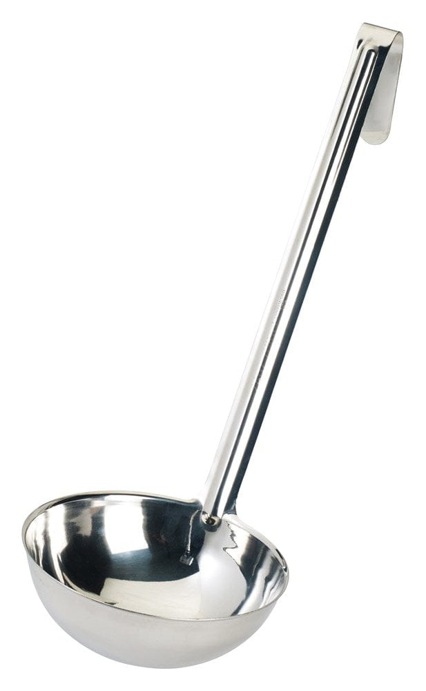 Winco Smallwares Each Winco LDI-24 24oz One-Piece Stainless Steel Ladle 18 Inch Overall Length | Denson CFE