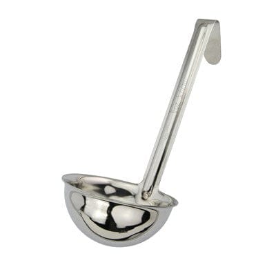 Winco Smallwares Each Winco LDI-60SH Stainless Steel 6 Ounce Ladle with 6 Inch Handle One Piece Mirror Finish | Denson CFE