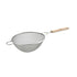 Winco Smallwares Each Winco MS2K-10D Stainless Steel Fine Double Mesh Strainer 10 1/2 Inch with Wooden Handle and Metal Hook | Denson CFE