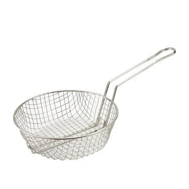 Winco Smallwares Each Winco MSB-10 Culinary Basket 10 Inch Coarse Mesh Nickel Plated Steel | Denson CFE