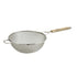 Winco Smallwares Each Winco MST-10D Stainless Steel Medium Double Mesh Strainer with Wooden Handle and Metal Hook | Denson CFE