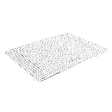 Winco Smallwares Each Winco PGW-1216 12 x 16 Half Size Footed Chrome Plated Steel Wire Cooling Rack | Denson CFE