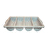 Winco Smallwares Each Winco PL-4B 4 Compartment Cutlery Bin - Plastic, Gray | Denson CFE