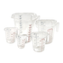 Winco Smallwares Each Winco PMCP-25 Clear Polycarbonate Measuring Cup with Raised Markings and Tapered Handle 1 Cup | Denson CFE