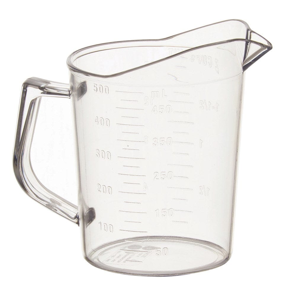 Winco Smallwares Each Winco PMU-50 Clear Polycarbonate 1 Pint Measuring Cup with Raised Graduation Markings | Denson CFE
