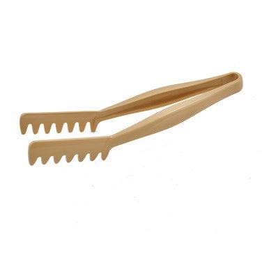 Winco Smallwares Each Winco PPT-11B Spaghetti Tongs 11 Inch Heat Resistant Polycarbonate Beige | Denson CFE