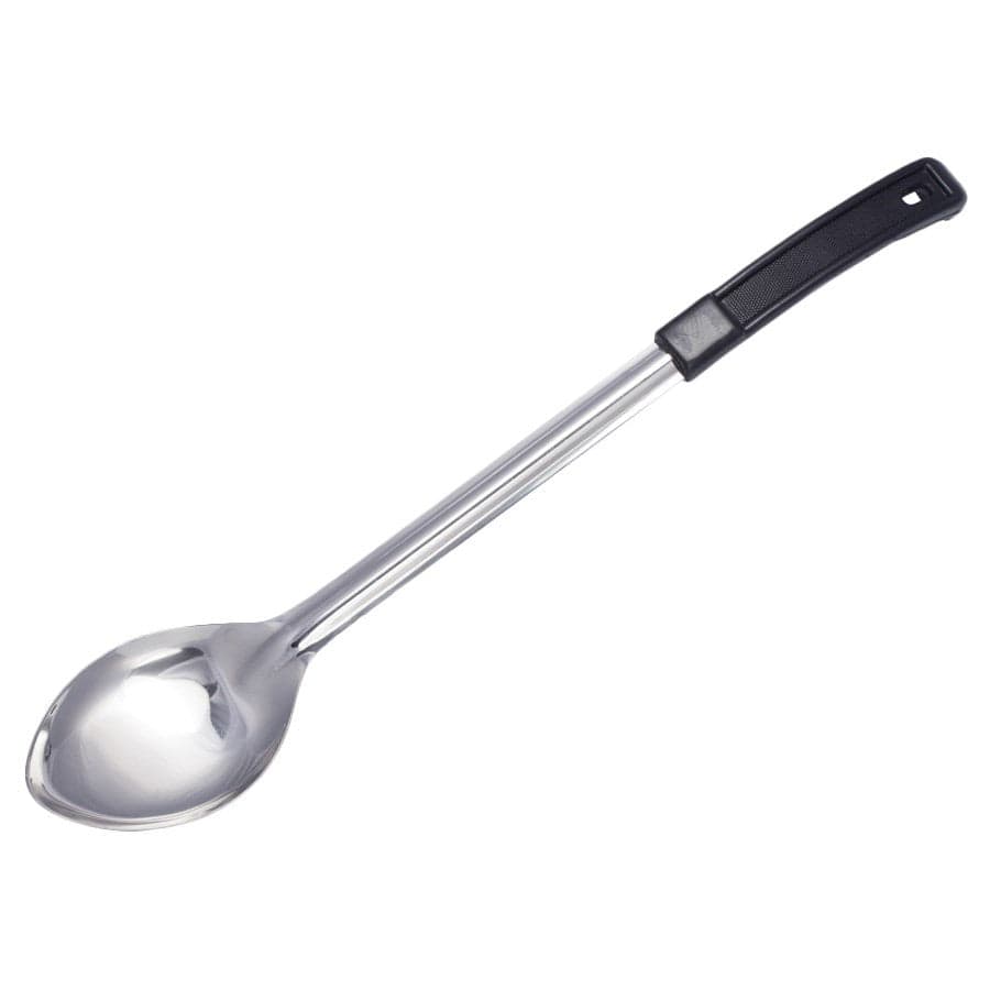 Winco Smallwares Each Winco Prime 11 Inch Stainless Steel Solid Basting Spoon with Plastic Handle | Denson CFE