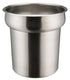 Winco Smallwares Each Winco Prime 4 Quart Stainless Steel Inset Round 7.5 Inch Satin Finish | Denson CFE