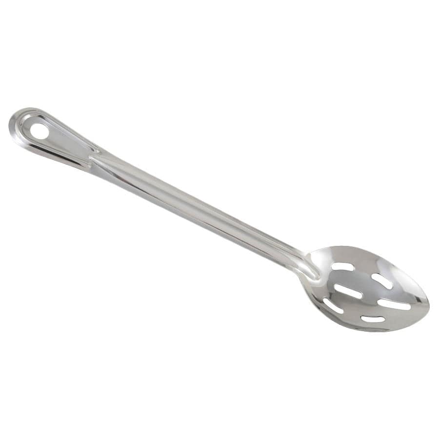 Winco Smallwares Each Winco Prime One-piece Stainless Steel 15 Inch Slotted Basting Spoon NSF | Denson CFE