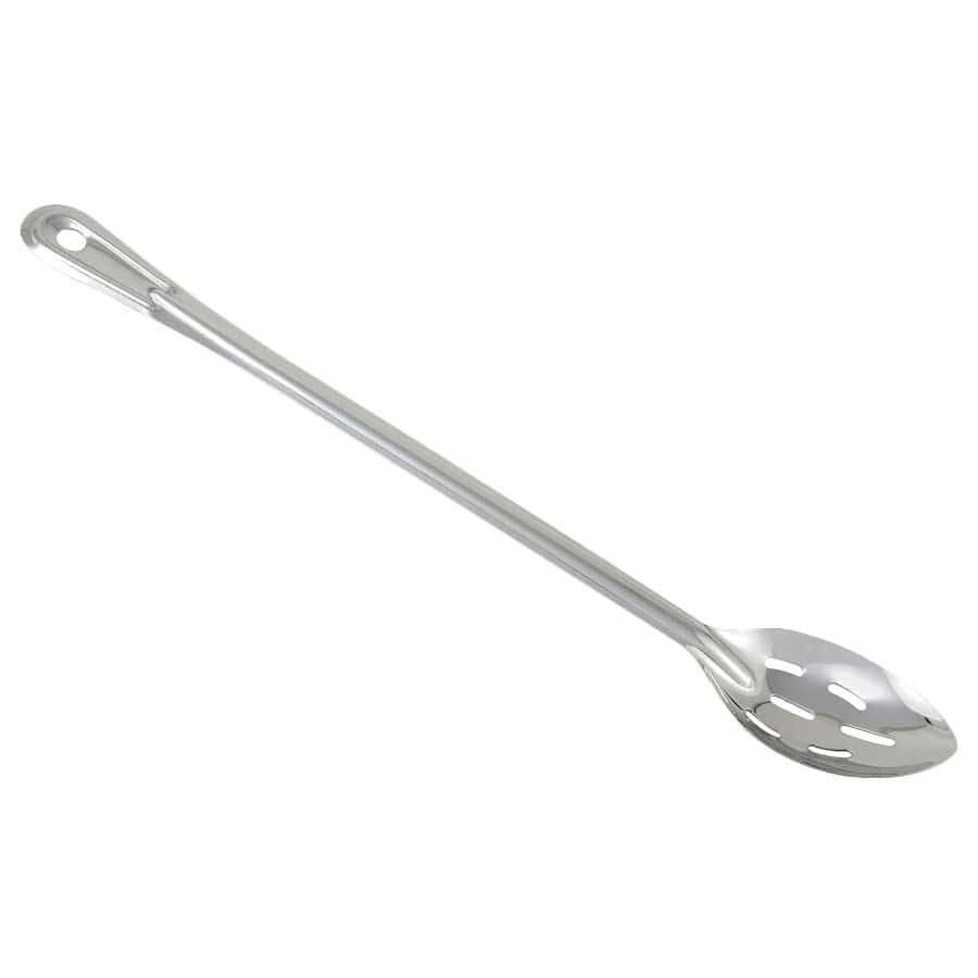 Winco Smallwares Each Winco Prime One-Piece Stainless Steel 18-Inch Slotted Basting Spoon | Denson CFE