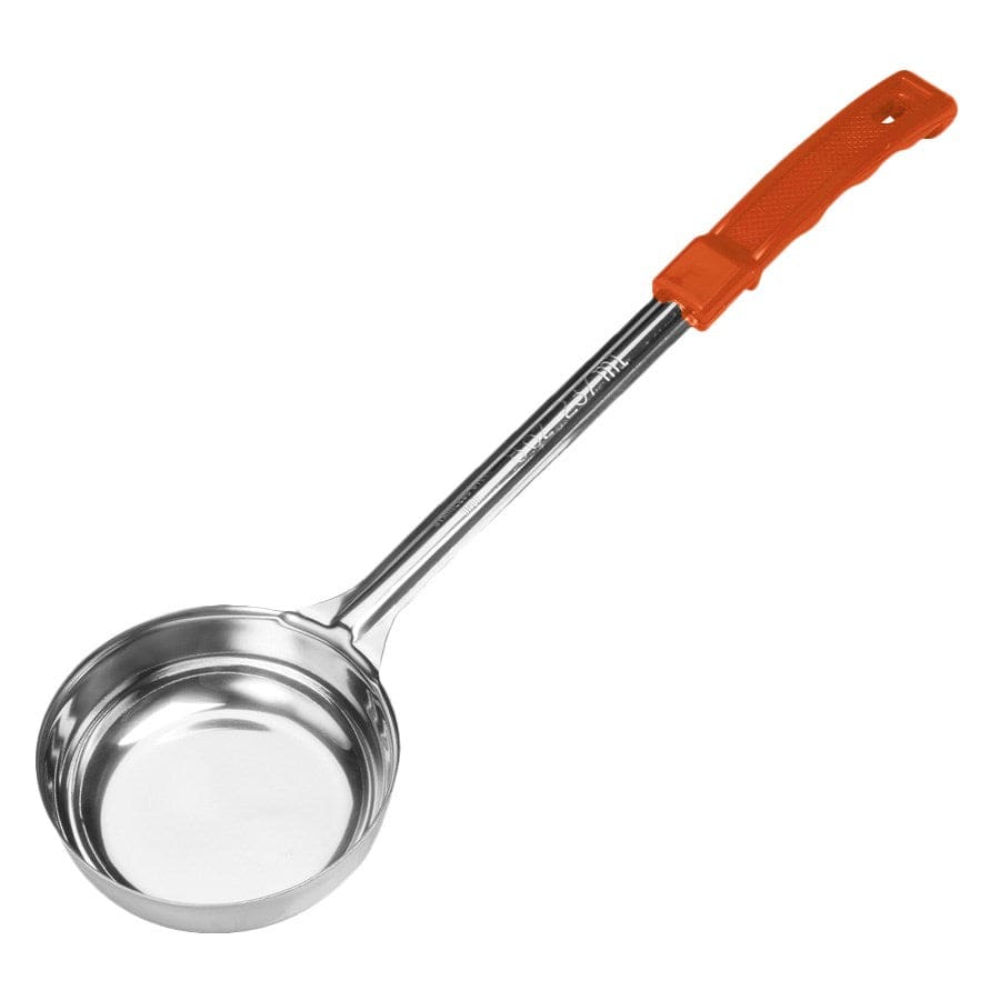 Winco Smallwares Each Winco Prime One-Piece Stainless Steel 8 Ounce Solid Food Portioner Orange | Denson CFE