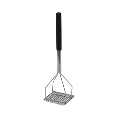 Winco Smallwares Each Winco PTMP-18S Premium Square Potato Masher with Chrome and Textured Handle | Denson CFE
