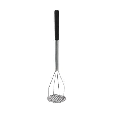 Winco Smallwares Each Winco PTMP-24R Potato Masher Round 5 Inch Diameter with Chrome Plated Handle | Denson CFE