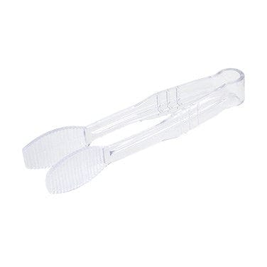 Winco Smallwares Each Winco PUTF-6C 6 Inch Flat Tongs Clear Polycarbonate NSF Approved | Denson CFE
