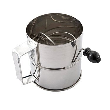Winco Smallwares Each Winco RFS-8 8 Cup Stainless Steel Rotary Flour Sifter for Efficient Baking | Denson CFE