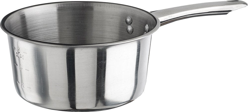 Winco Smallwares Each Winco SAP-1.5 Stainless Steel 1.5 Quart Sauce Pan with Riveted Handle Mirror Finish | Denson CFE