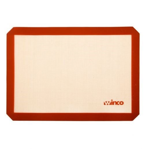 Winco Smallwares Each Winco SBS-16 Reusable Rectangular Silicone Baking Mat 11 5/8 x 16 1/2 Red | Denson CFE