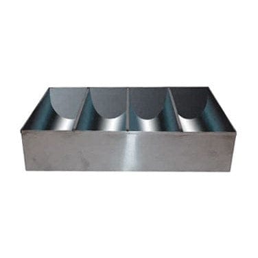 Winco Smallwares Each Winco SCB-4 Stainless Steel Cutlery Storage Bin with Four Compartments | Denson CFE