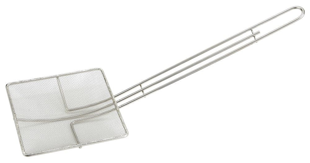 Winco Smallwares Each Winco SCF-6S Square Mesh Skimmer with Long Handle 6-3/4 Inch Nickel Plated | Denson CFE