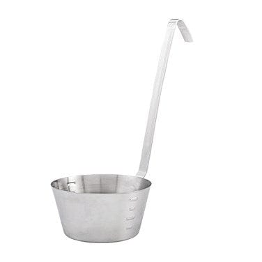 Winco Smallwares Each Winco SHHD-1 Stainless Steel Hooked Handle Dipper, 1 Quart, 12 Inch Handle | Denson CFE