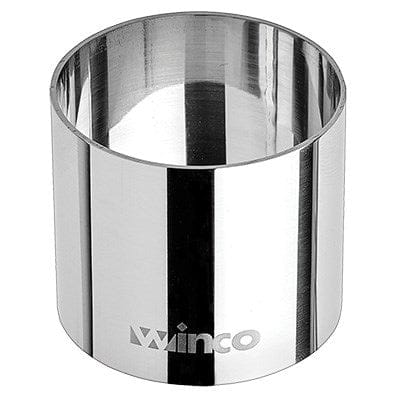 Winco Smallwares Each Winco SPM-21R Round Stainless Steel Pastry Mold 2 Inch Diameter | Denson CFE
