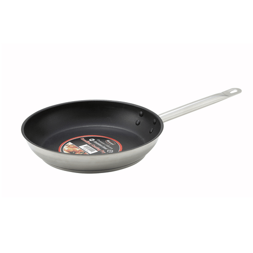 Winco Smallwares Each Winco SSFP-8NS Stainless Steel 8 Inch Non Stick Induction Ready Fry Pan | Denson CFE