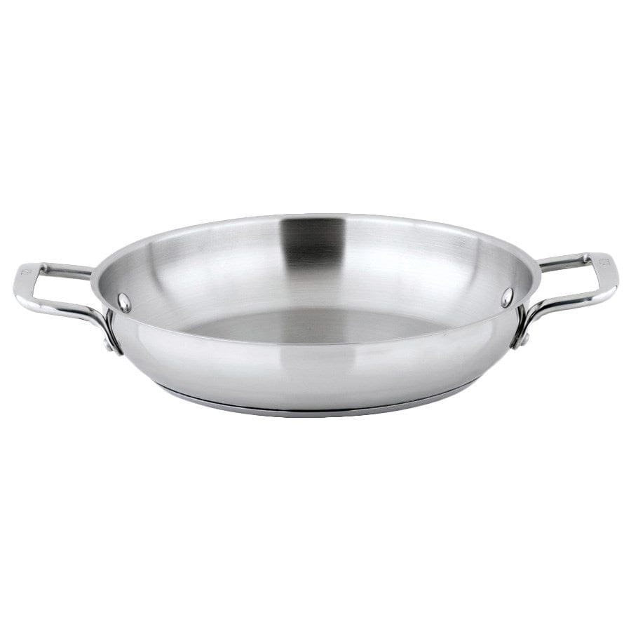 Winco Smallwares Each Winco SSOP-11 Stainless Steel 11 Inch Induction Omelet Pan with Tri-Ply Heavy Duty Bottom | Denson CFE