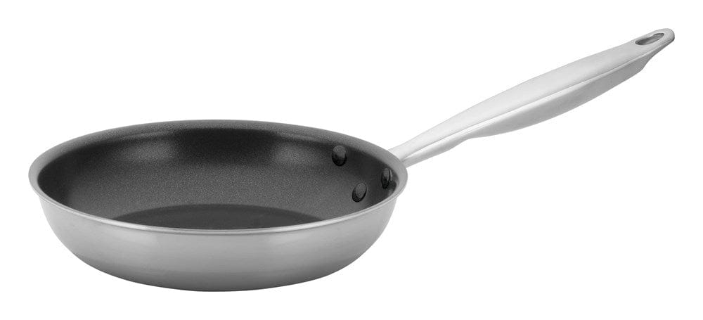 Winco Smallwares Each Winco TGFP-8NS Tri-Gen 8 Inch Triply Stainless Steel Non-Stick Fry Pan | Denson CFE