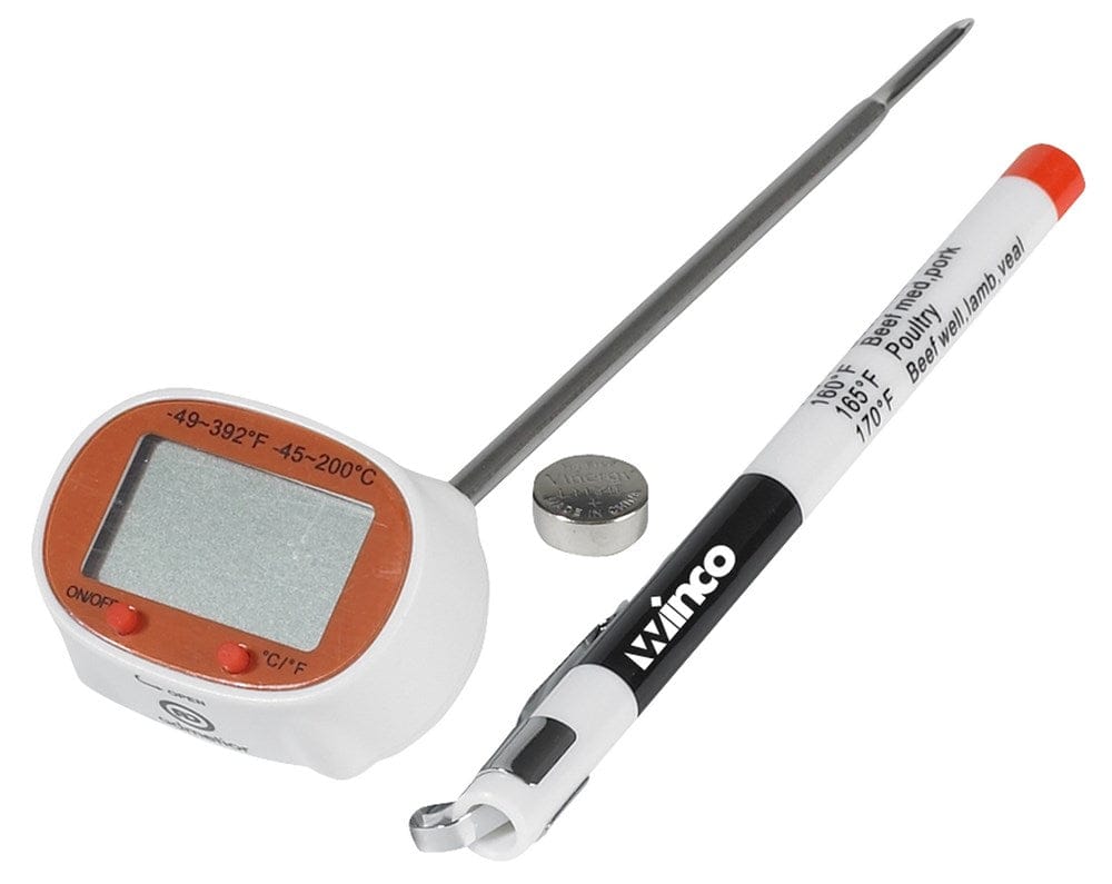 Winco Smallwares Each Winco TMT-DG2 Digital Thermometer with Swivel Probe and LCD Display | Denson CFE