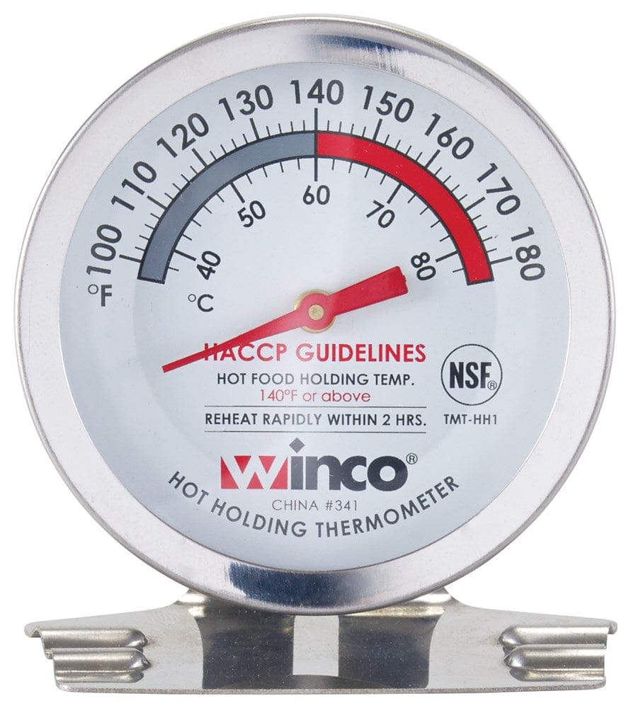 Winco Smallwares Each Winco TMT-HH1 Hot Holding Thermometer 2 Inch Dial 100 to 180 Degrees Fahrenheit NSF Listed | Denson CFE