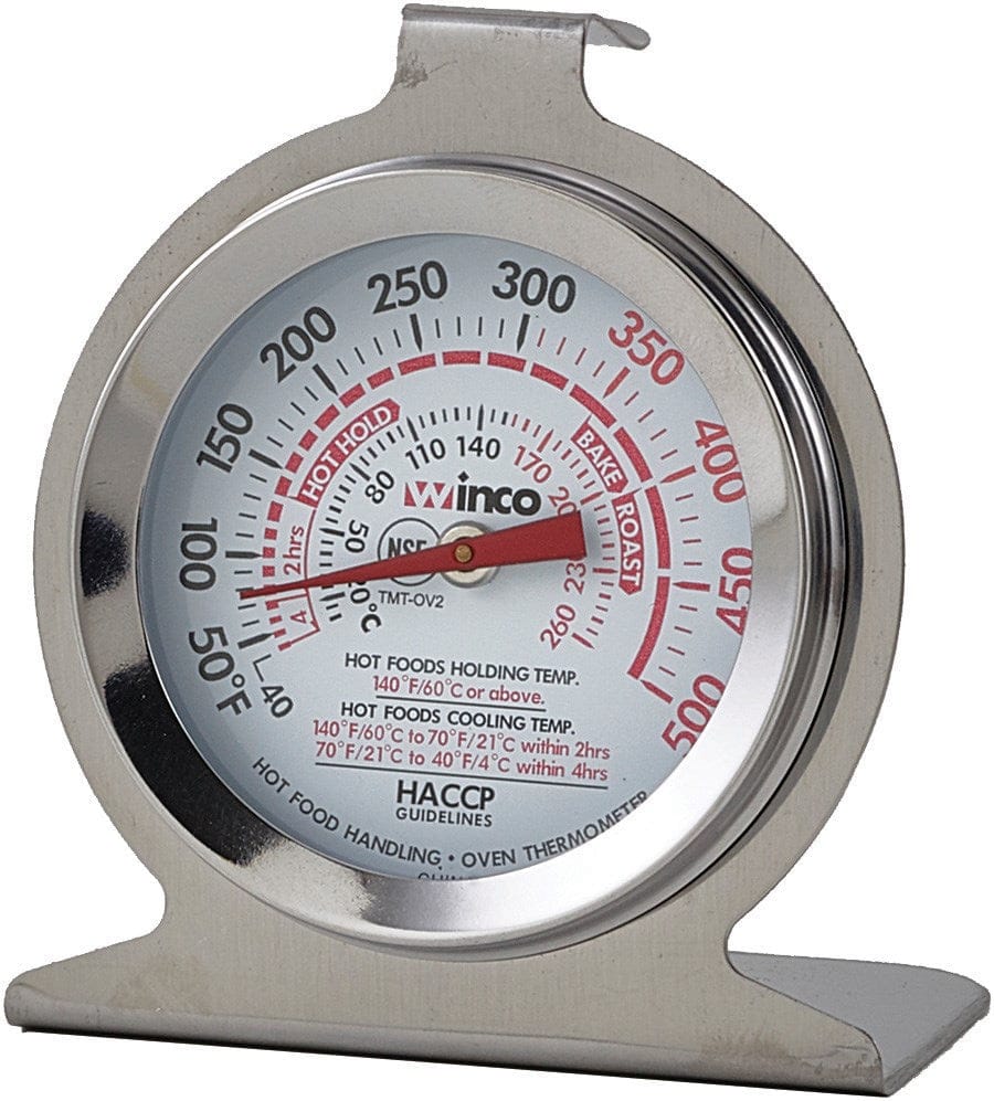 Winco Smallwares Each Winco TMT-OV2 Oven Thermometer 500 to 500 Fahrenheit 2 Inch Dial | Denson CFE