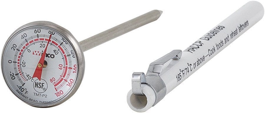 Winco Smallwares Each Winco TMT-P2 Pocket Test Thermometer with 5 Inch Stainless Steel Probe for Accurate Temperature Measurement | Denson CFE