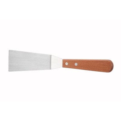 Winco Smallwares Each Winco TN165 Premium Grill Spatula with Offset Wooden Handle and Stainless Steel Blade | Denson CFE