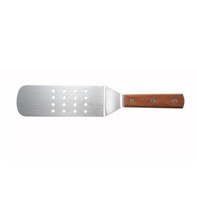 Winco Smallwares Each Winco TN409 Perforated Flexible Turner Stainless Steel with Wooden Handle 8-1/4-inch x 2-7/8-inch Blade | Denson CFE