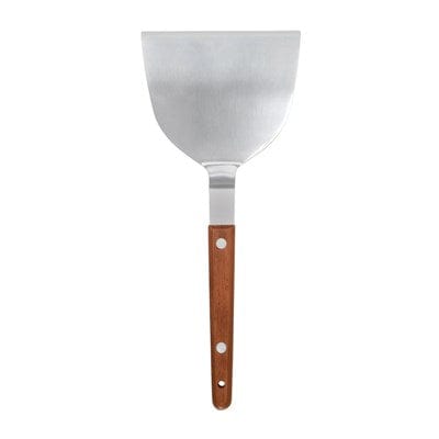 Winco Smallwares Each Winco TN43 Teppanyaki Turner with Wooden Handle and Stainless Steel Blade | Denson CFE