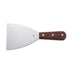 Winco Smallwares Each Winco TN54 Premium Scraper with Wooden Handle and Mirror Finish Blade 4-5/8 x 3 | Denson CFE