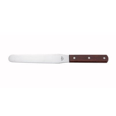 Winco Smallwares Each Winco TNS-7 Bakery Spatula with Wooden Handle 7-7/8 x 1-1/4 Blade | Denson CFE
