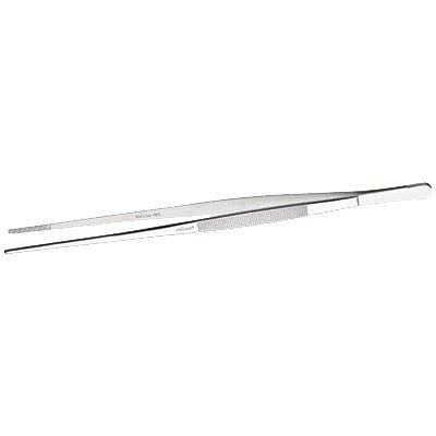 Winco Smallwares Each Winco TTG-10S Straight 10 Inch Long 18/8 Stainless Steel Tweezer Plating Tongs for Precise Presentation | Denson CFE