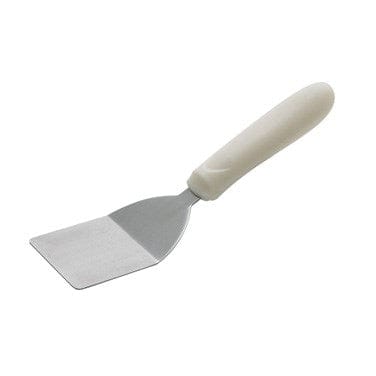 Winco Smallwares Each Winco TWP-30 Mini Turner with Offset White Polypropylene Handle 2 Inch by 2 and a Quarter Inch Blade | Denson CFE