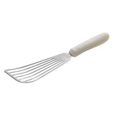 Winco Smallwares Each Winco TWP-60 Fish Spatula with Stainless Steel Blade and White Polypropylene Handle | Denson CFE